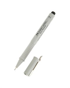 Ручка капиллярная для черчения и рисования линер Ecco Pigment 0 1 мм пигментная черный 166199 Faber-castell