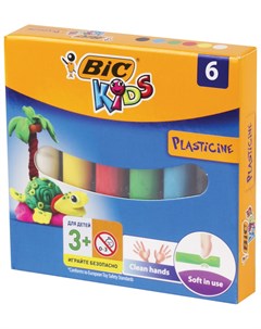 Пластилин мягкий Kids 6 цветов Bic