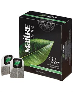 Чай Мэтр Классический зеленый 100 пакетиков по 2 г бак285р Maitre