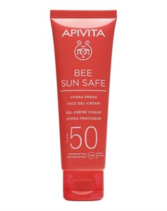 Гель Крем Bee Sun Safe Hydra Fresh Face Gel Cream SPF50 Солнцезащитный Свежий Увлажняющий для Лица S Apivita