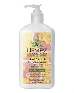 Молочко Pink Citron Mimosa Flower Herbal Body Moisturizer для Тела Увлажняющее Розовый Лимон и Мимоз Hempz