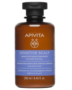 Шампунь Sensitive Scalp Lavender and Honey Shampoo для Чувствительной Кожи Головы с Лавандой и Медом Apivita