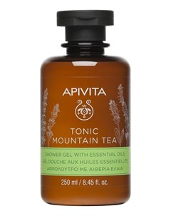 Гель Tonic Mountain Tea Shower Gel With Essential Oils для Душа Горный Чай с Эфирными Маслами 250 мл Apivita