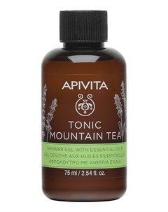 Гель Tonic Mountain Tea Shower Gel With Essential Oils для Душа Горный Чай с Эфирными Маслами 75 мл Apivita