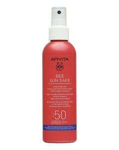 Спрей Bee Sun Safe Hydra Melting Ultra Light Face Body Spray SPF50 Солнцезащитный Тающий Ультралегки Apivita