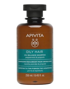Шампунь Oil Balance Shampoo With Peppermint Propolis Балансирующий для Жирных Волос с Мятой Перечной Apivita