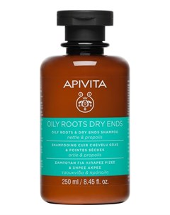 Шампунь Oily Roots Dry Ends Shampoo Nettle Propolis Жирные Корни и Сухие Кончики с Крапивой и Пропол Apivita