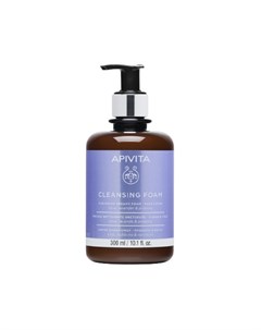 Пенка Cleansing Creamy Foam Face Eyes Olive Lavender Propolis Очищающая для Лица и Глаз с Оливой Лав Apivita
