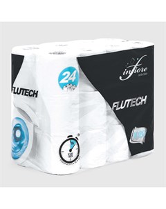 Бумага туалетная flutech 2х слоя 24рулона упаковка Infiore