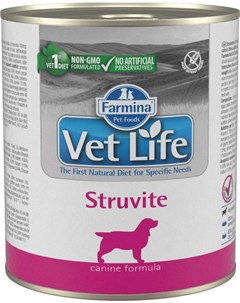 Корм Vet Life Natural Diet Struvite паштет диета для собак 0 3 кг Farmina