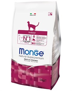Сухой корм для кошек Indoor 1 5 кг Monge