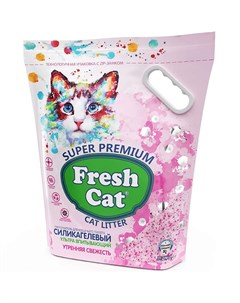 Наполнитель для кошачьего туалета силикагелевый впитывающий с аром Утренней свежести 5л Fresh cat
