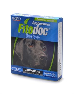 Fitodoc ошейник репеллентный для собак средних пород от блох и клещей 50 см Авз
