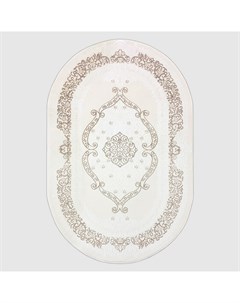 Ковер Kqsem овальный светлый бело кремовый 80x150 см Sofia rugs