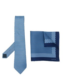 Lanvin vintage галстук и платок паше с узором Lanvin vintage
