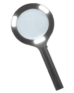 Лупа ручная круглая 3х 80 мм с подсветкой 3W COB LED Kromatech