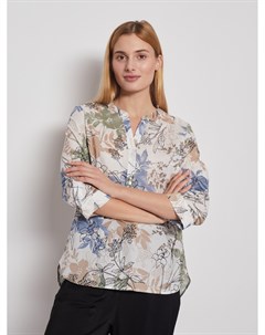 Хлопковая блузка с цветочным принтом Zolla