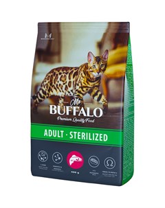 Корм для кошек Sterilized с лососем 400 г Mr.buffalo