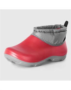Женские тёплые ботинки красные с серым О2 DG T4 Oyo