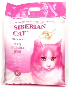 Наполнитель Элитный розовый для привередливых кошек впитывающий силикагель 7 2кг 16 л Сибирская кошка