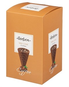 Набор конфет мини рожки Coffee C хрустящей начинкой 200г Sorbon