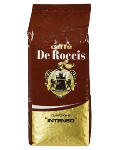 Кофе Intenso в зернах 1кг De roccis