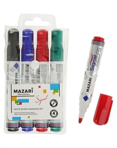 Набор маркеров для доски 4 цвета 4 0 мм Signal Mazari