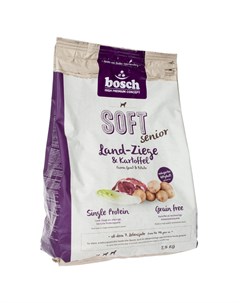 Корм для собак Soft Senior для пожилых козлятина с картофелем полувлаж 2 5кг Bosch
