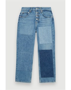 Синие джинсы в стиле пэчворк Maje