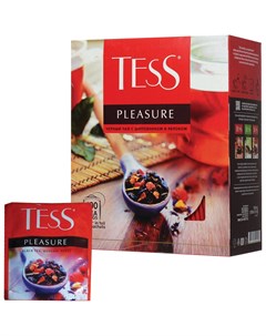 Чай Тесс Pleasure черный с шиповником и яблоком 100 пакетиков по 1 5 г 0919 09 Tess
