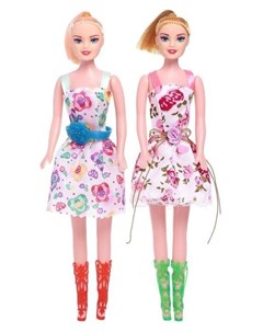 Набор кукол моделей Сестренки в платье Nnb
