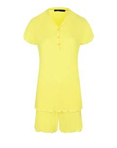 Желтая пижама футболка и шорты Dan maralex