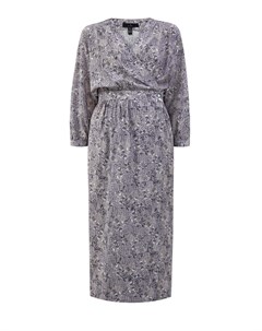 Платье миди из легкого шелка с флористическим принтом Re vera