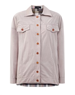 Легкая куртка рубашка из хлопка с принтом на подкладке Re vera