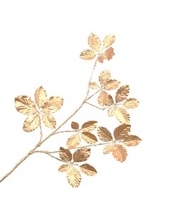 Искусственные цветы Ветка с листьями 82см цвет золотой Silk-ka