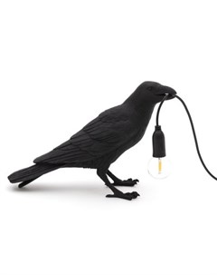 Настольная лампа птица черная 14735 Seletti
