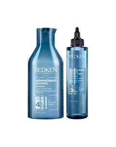 Набор для восстановления осветленных и ломких волос Extreme Bleach шампунь 300 мл ламеллярная вода 2 Redken
