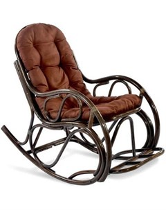 Кресло качалка с подножкой promo коричневый 58x128x99 см Bigarden