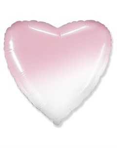 Шар фольгированный 18 Градиент сердце розовый Flexmetal