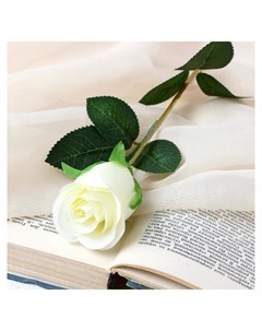 Цветок искусственный Бутончик розы 5х50 см белый Nnb