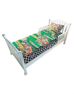 Комплект постельного белья для подростковой кровати Формула 2 2 предмета зеленый Nuovita