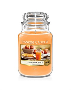 Свеча большая в стеклянной банке Свежий персик Yankee candle