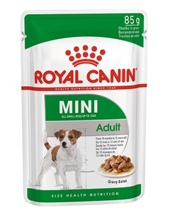 Влажный корм для собак Mini Adult в соусе 0 085 кг Royal canin