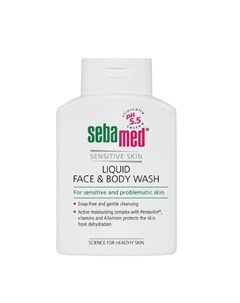 Гель для лица и тела очищающий Sensitive Skin iquid face and body wash 200 мл Sensitive Skin Sebamed