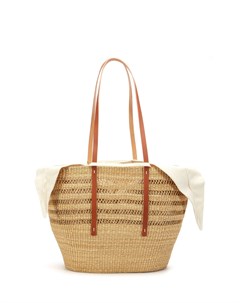 Плетеная сумка с коричневой отделкой Bicro G Uni Muun