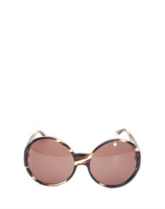 Круглые солнцезащитные очки с принтом Gucci