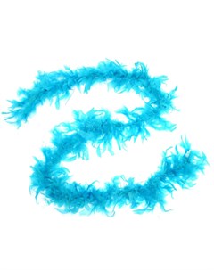Карнавальный шарф перо 180 см цвет голубой Страна карнавалия