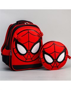 Рюкзак школьный отдел на молнии наружный карман и сумка на плечо человек паук Marvel