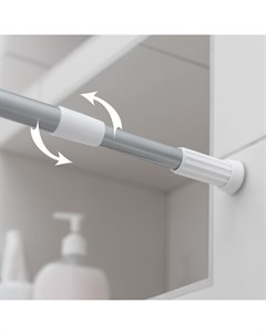 Карниз для ванной комнаты телескопический 110 200 см цвет серый Nobrand