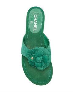 Chanel pre owned сандалии с цветочной аппликацией Chanel pre-owned
